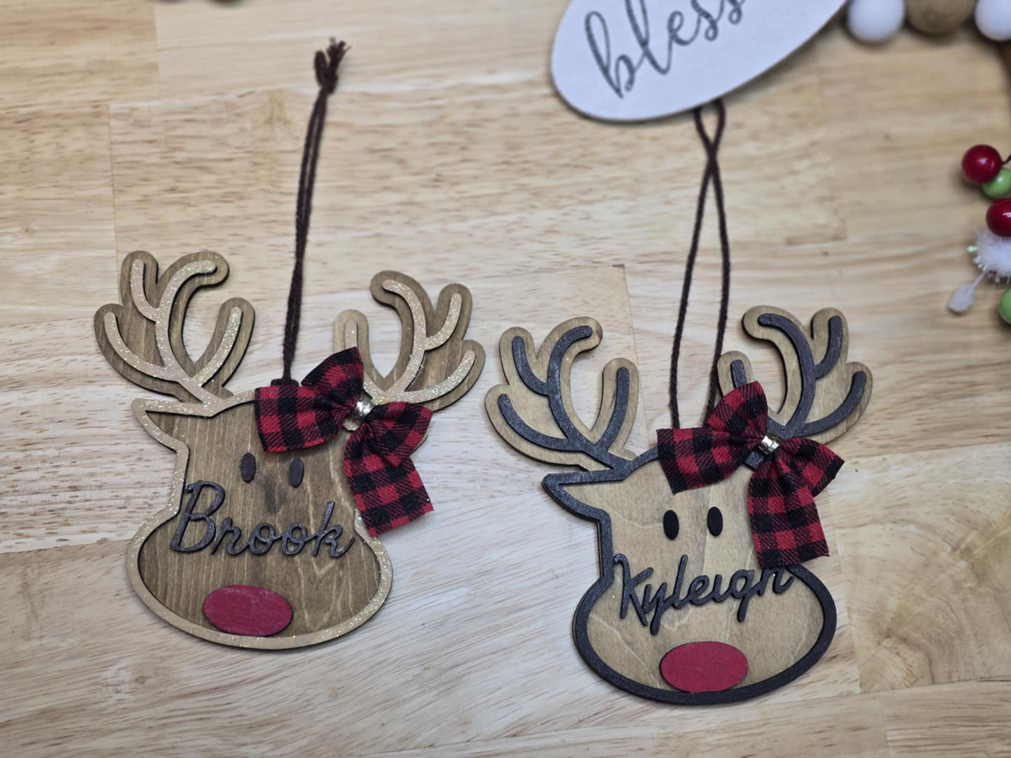 Personalized Reindeer Ornament