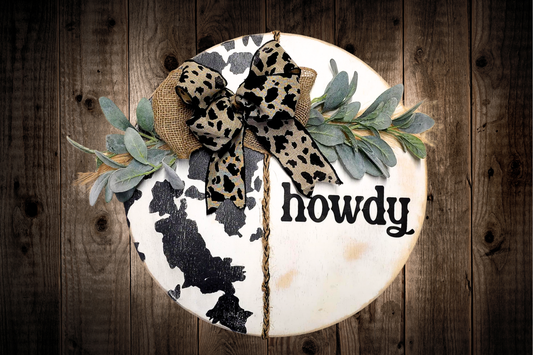 Howdy Door Sign